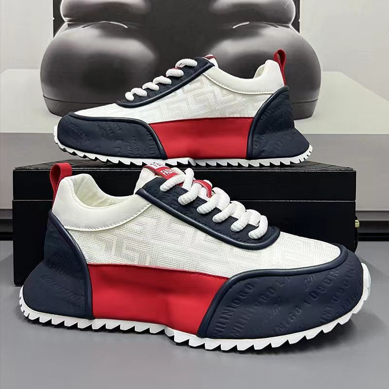 Special for Temu cross-border extra-large size all-inclusive bottom casual shoes summer mesh thick-soled sports men's shoes daddy shoes