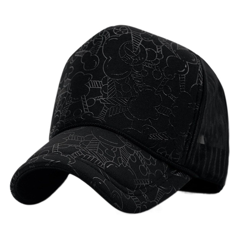 Large Size Peaked Cap Men's Truck Cap Summer Fashion Korean Style Hat Men's Summer Visor Baseball Cap Women's Breathable Mesh Cap