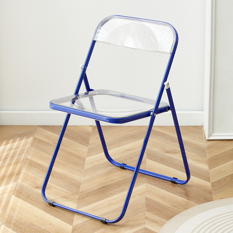 Picture of Plastic folding chair home back chair Internet celebrity photo chair dormitory dining chair conference office chair outdoor folding stool