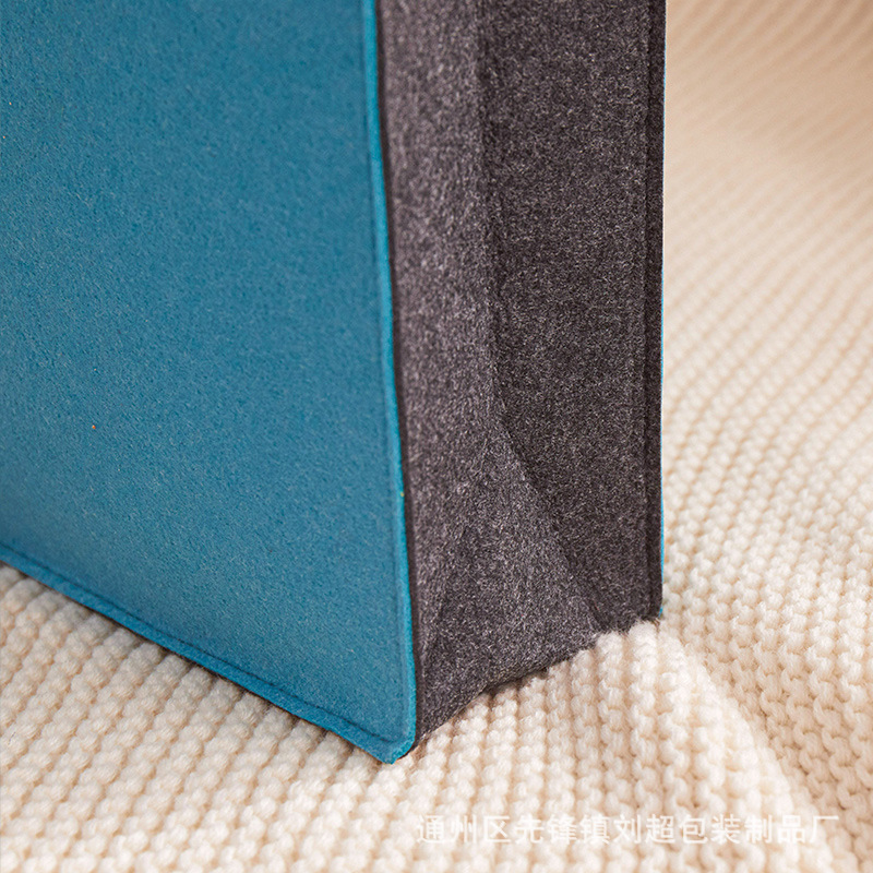 Picture of Simple solid color felt handbag holder environmental protection shopping letters all-match bag summer quilt four-piece packaging bag storage bag