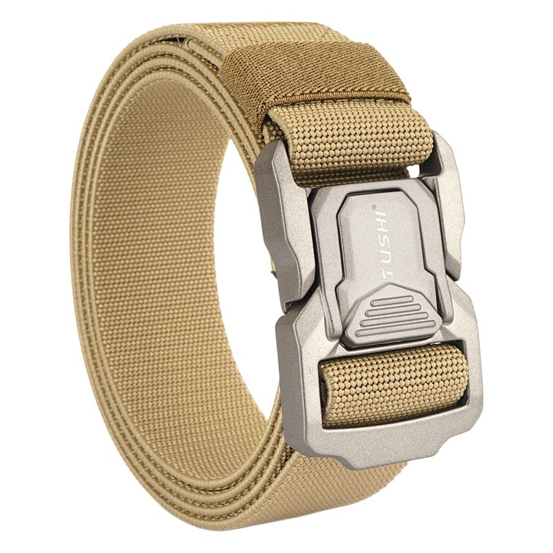 New tactical aluminum alloy buckle training nylon belt outdoor Joker tooling quick release men's belt manufacturers wholesale