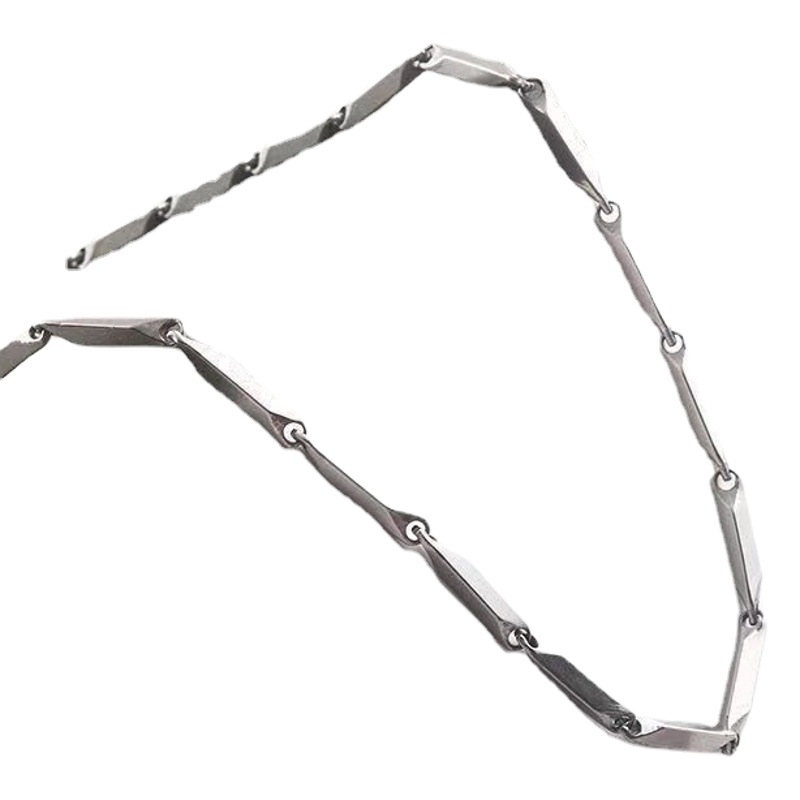 Diamond Necklace Men's High Street Titanium Steel Color-free High-end Men's and Boys's Accessories Niche Necklace Women's All-match Collarbone