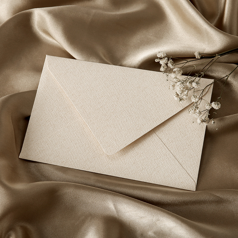 Picture of Linen Envelope Letter Paper Set Retro Love Letter Chinese Style Cowhide Special Paper Invitation Postcard Fire Paint Envelope