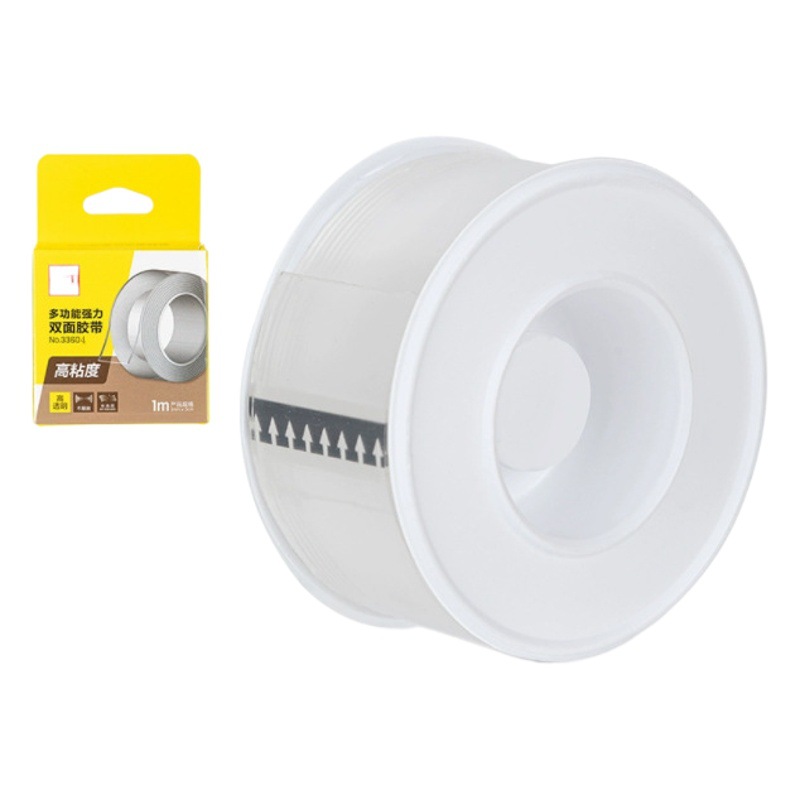 Deli double-sided transparent tape nano tape seamless double-sided tape manual nail-free tape waterproof double-sided tape