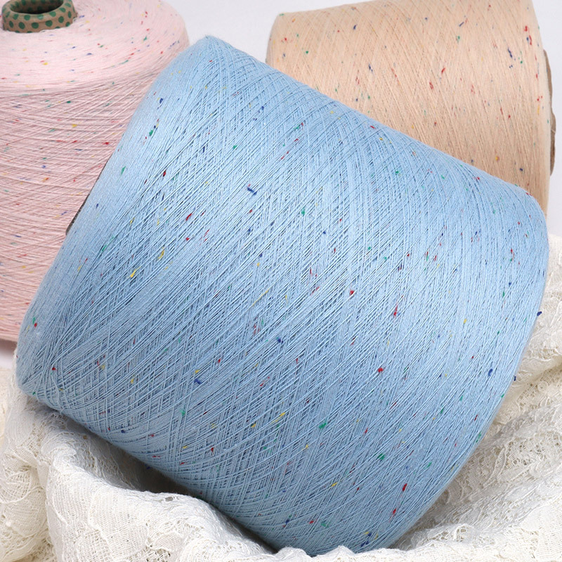 Silk Joy / Cross-border Four-Season Single Strand Fine Yarn Colored Dot Cotton Thread Baby String DIY Handmade Knitted Yarn Ball 500g