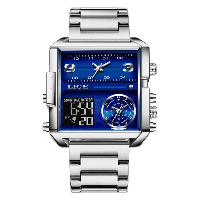 Picture of Dual Display Square Quartz Watch Men's Watch Fashion Business Personality Casual Large Dial Domestic Wristwatch Cross-border Wholesale