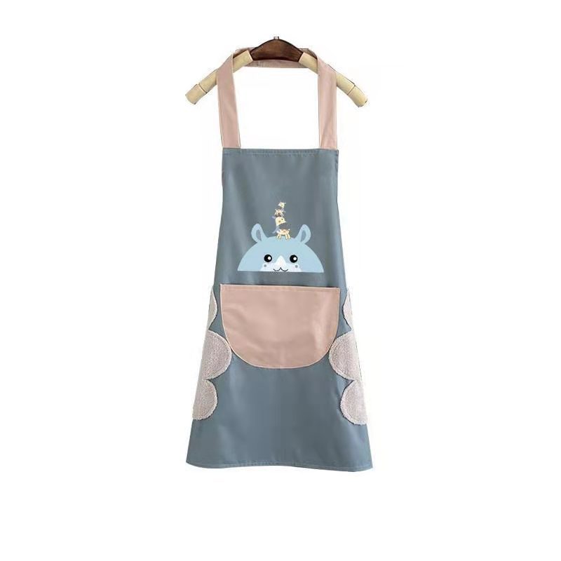 Picture of Home Creative Fashionable Apron Waterproof and Oil-Proof Polyester Cooking Home Cute Deer Hand Wiping Sleeveless Kitchen Apron
