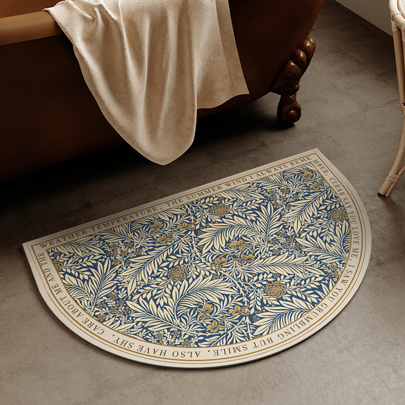 Picture of Diatom mud carpet vintage American floor mat bathroom door mat bedroom entrance mat bathroom kitchen entrance mat