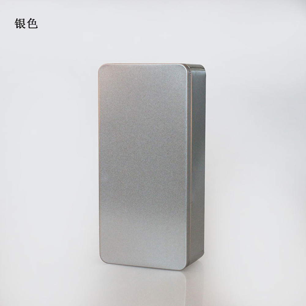 Picture of Iron Box Rectangular Cookie Biscuit Silver Tinplate Food Packaging Empty Box Iron Can Frosted Metal Gift Box