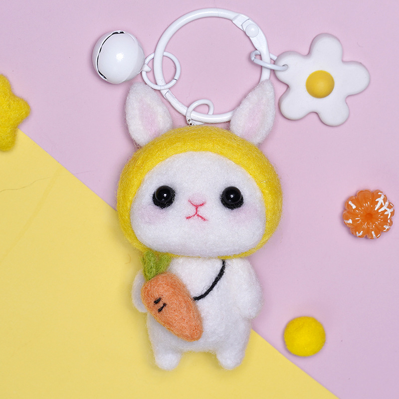 Picture of Little White Rabbit adult handmade diy creative gift hands-on sewing homemade material package wool felt pokes
