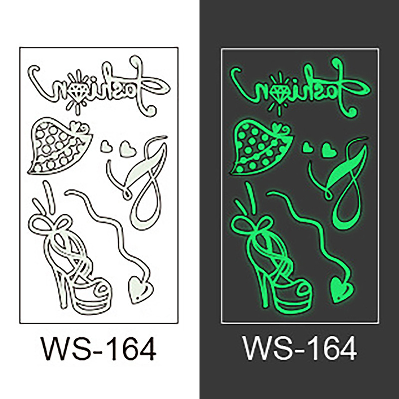 Picture of New Luminous Tattoo Sticker Nightclub Bar Music Festival Carnival Party Tattoo Sticker Note Glow Cool Face Sticker