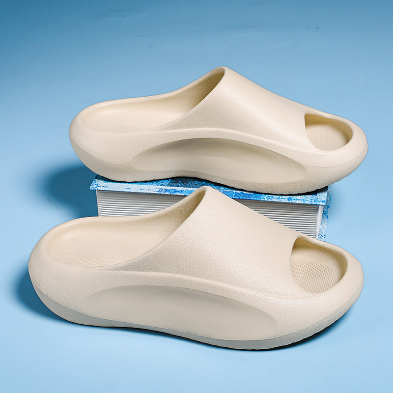 Cross-border plus size summer new slip-on feeling coconut men's outdoor beach shoes couple's lazy slippers fashion