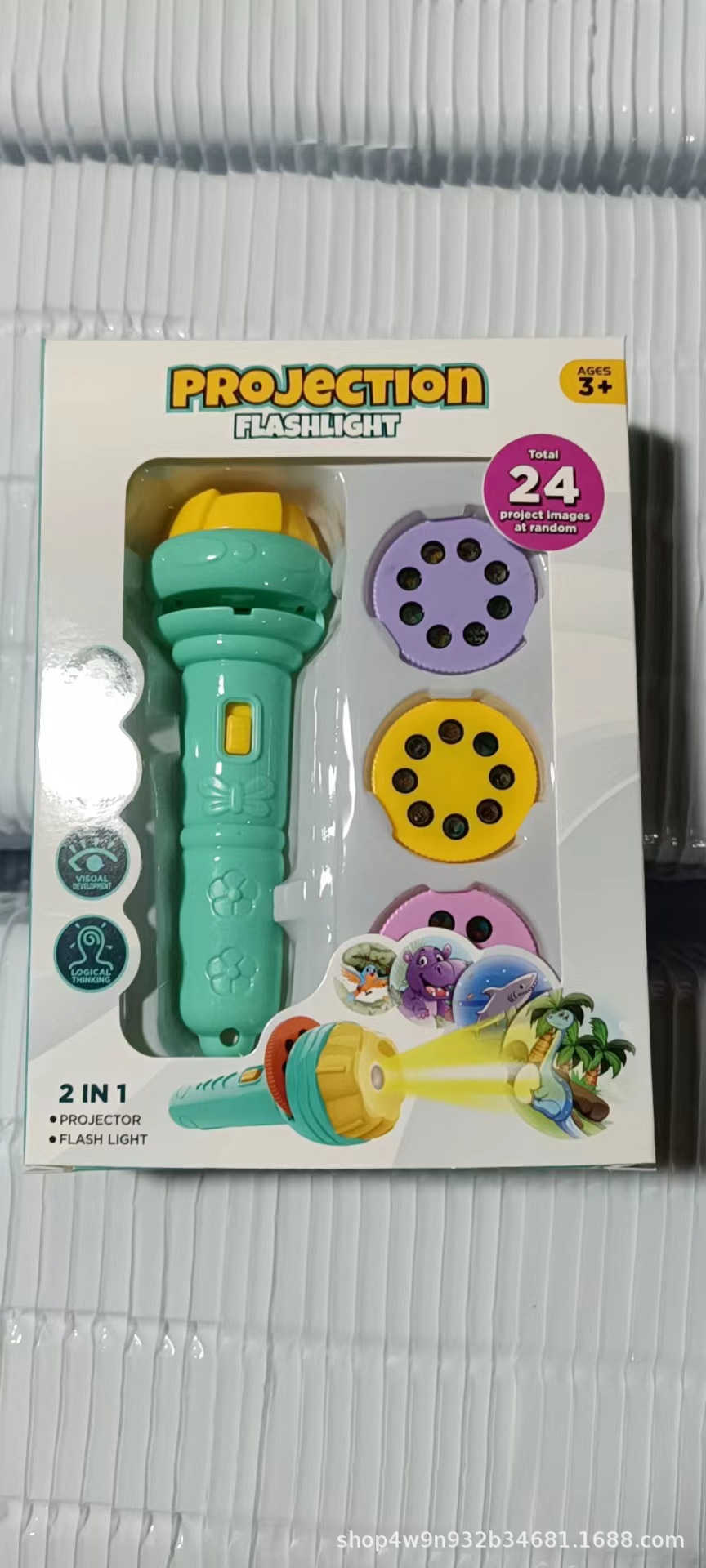 Picture of Projection Flashlight Children's Early Education Educational Projector Fun Luminous Toys Baby Sleeping Lamp Toys