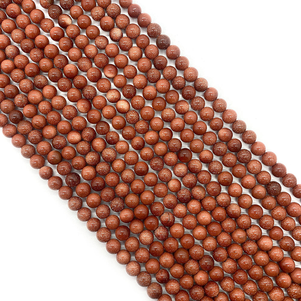 Picture of Natural Stone Sands Ball Beads 6mm8mm10mm Polished Straight Hole Beads DIY Necklace Accessories