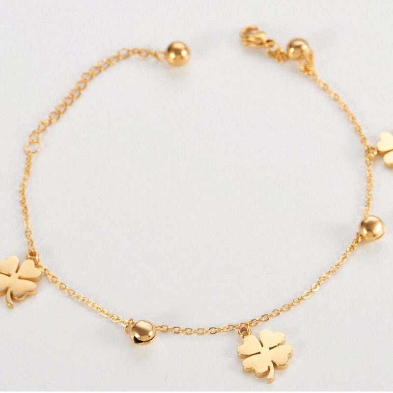 Picture of Korean Style Elegant Flower Bell Titanium Steel Bracelet Women's Ins Simple Personality Bracelet All-match Student Girlfriend Trendy Bracelet