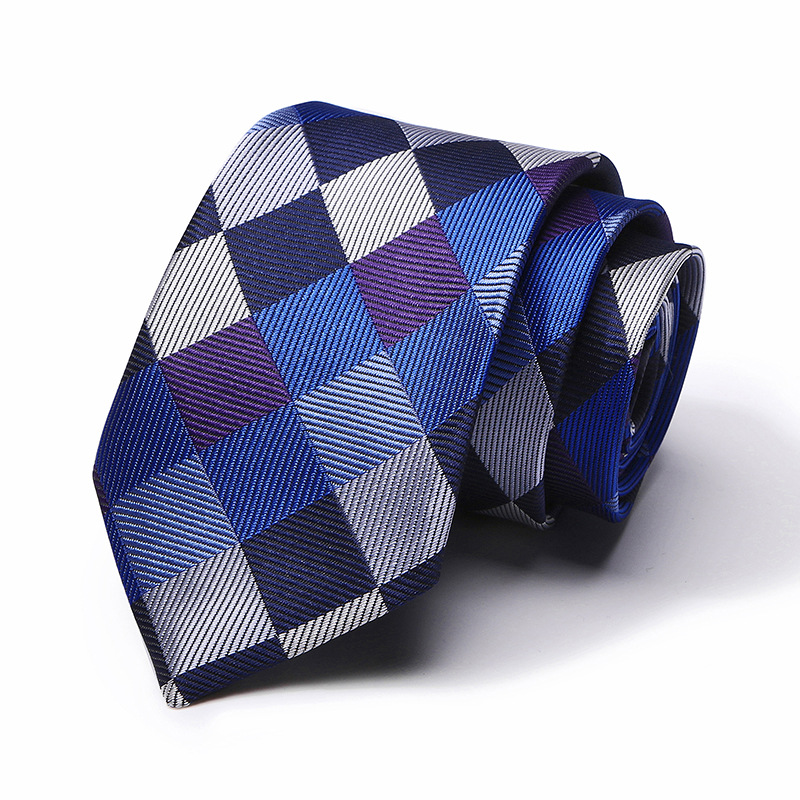 Picture of Tie spot tie polyester silk tie manufacturer 8cm business men's formal wear wedding studio tie