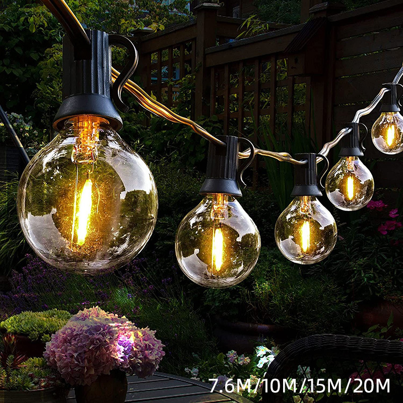 Cross-border G40LED string lights outdoor holiday garden wedding courtyard decorative lights Waterproof high pressure Christmas decorative string lights