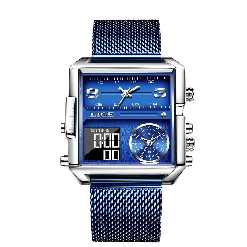 Picture of Dual Display Square Quartz Watch Men's Watch Fashion Business Personality Casual Large Dial Domestic Wristwatch Cross-border Wholesale
