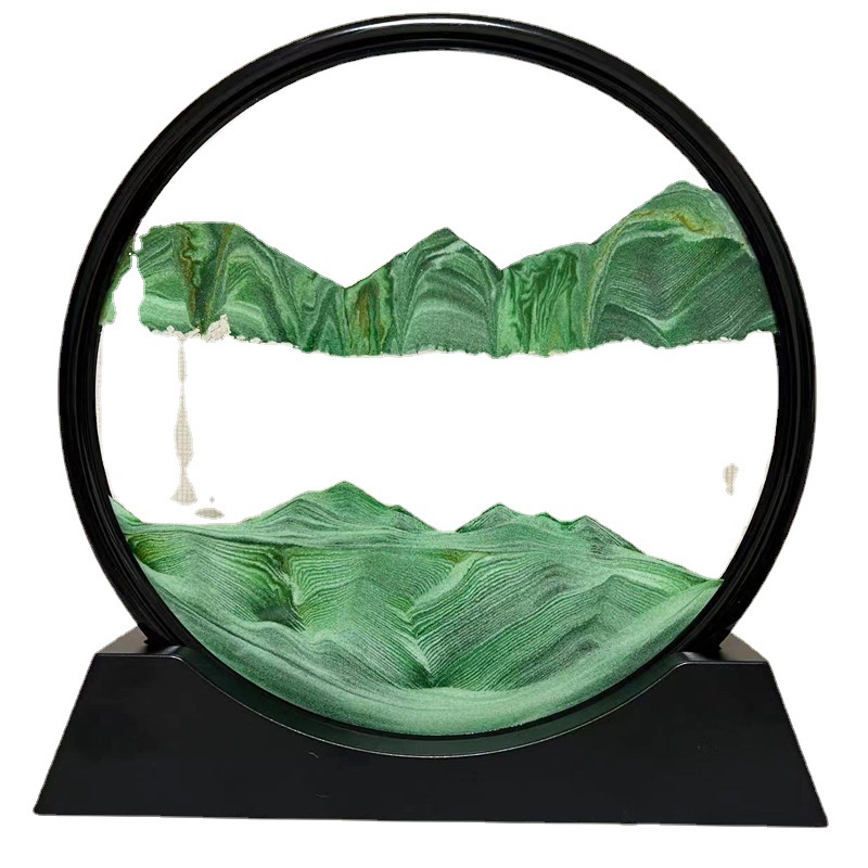 Picture of Creative quicksand painting decompression art home living room office quicksand ornaments desktop decorations light luxury hourglass