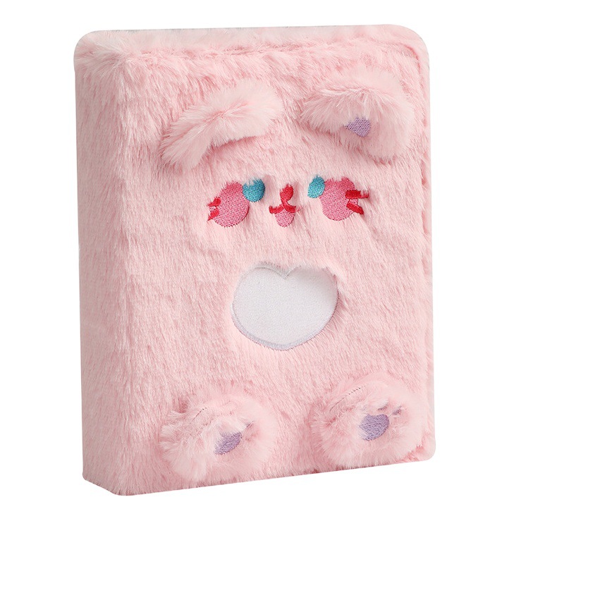 Korean style A5 cartoon plush loose-leaf album student self-printed small card storage book star-chasing album card collection card book Female