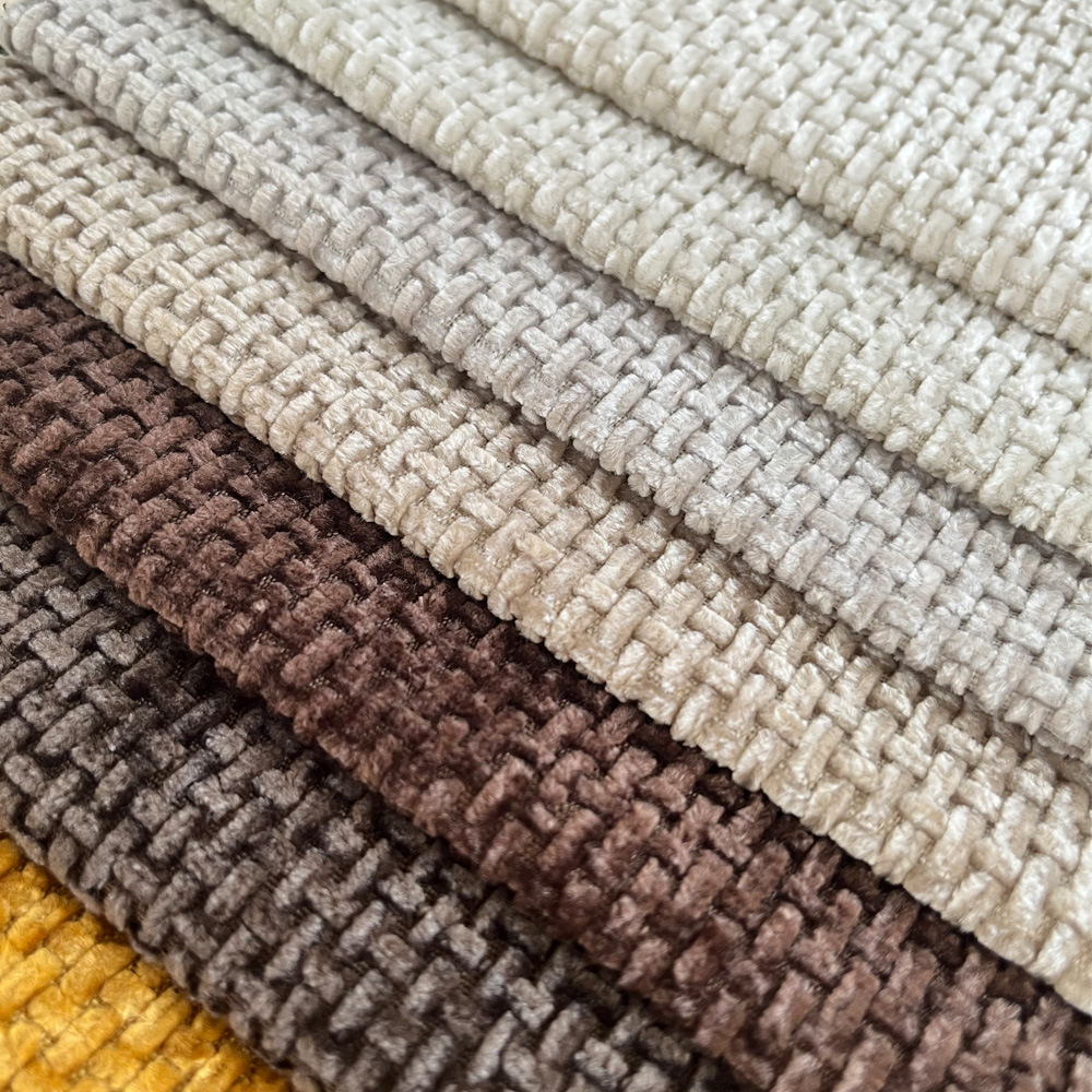 Picture of F508 in stock Straight Supply Oblique Fishing Net Pattern Chenille Sofa Cotton Linen Fabric Sofa Cover Pillow Cushion Linen Fabric