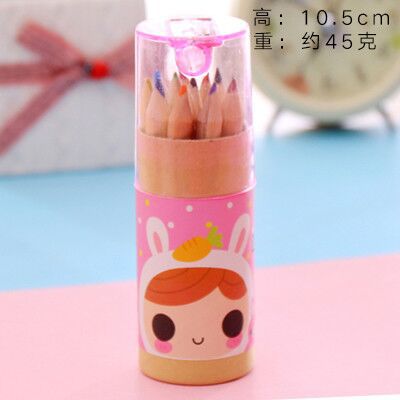 Picture of 12-Color Barreled Colored Lead Kidsren's Painting Graffiti Colored Lead Primary School Students School Supplies Kindergarten Art Training Pencil