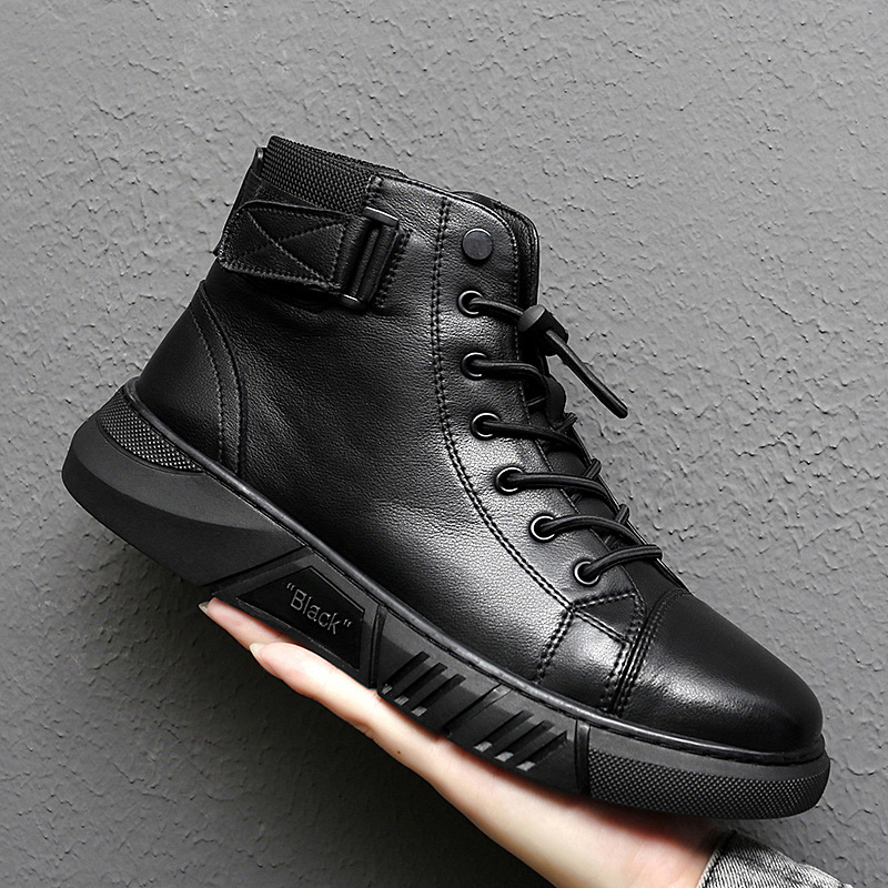 Picture of 2023 Cross-border Explosions plus size Fashion Martin Boots Men's British Men's Boots fleece-lined Warm High-top Men's Casual Leather Boots