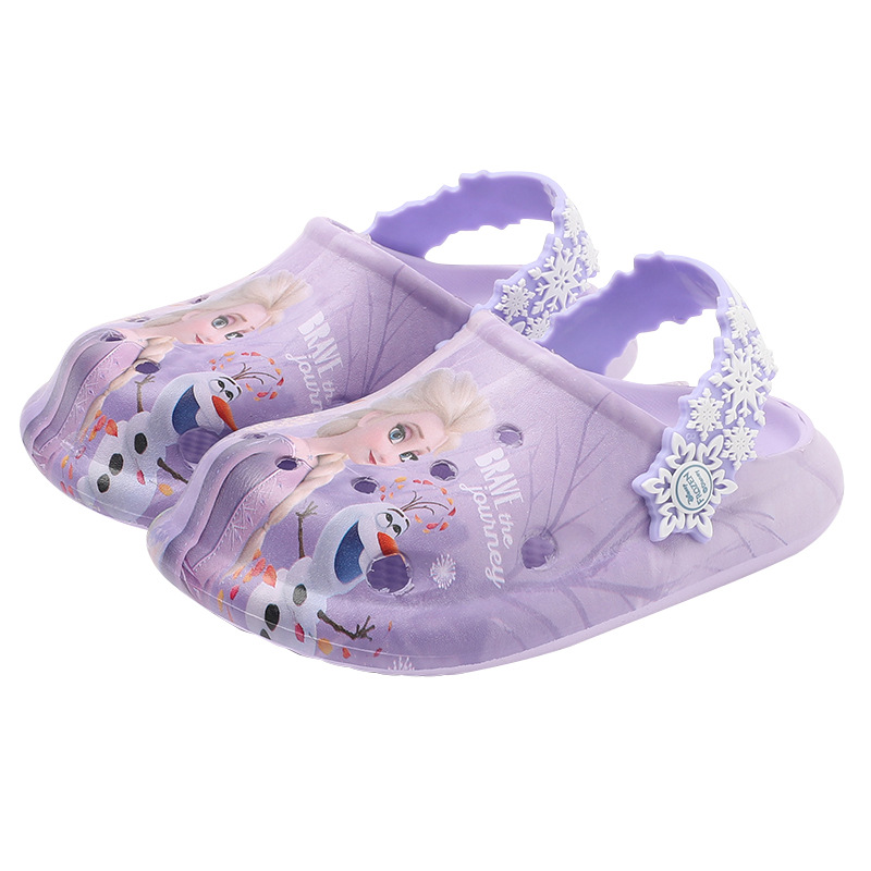 Picture of Disney Children's Hole Shoes Baby Slippers Princess Elsa Girls' Summer Sandals Toddler Non-slip Soft Bottom