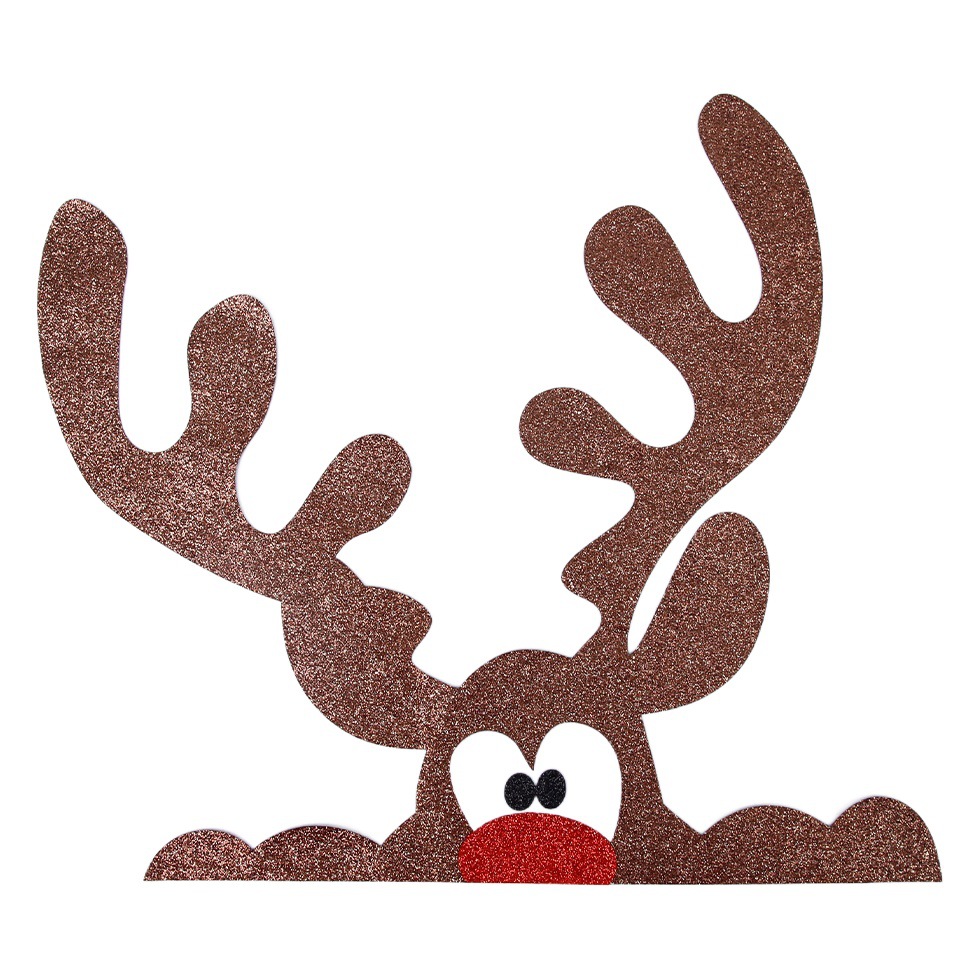 Christmas Door Stickers Holiday Party Decoration Supplies DIY Window Stickers Glass Stickers Santa Claus Snowman Felt Wall Stickers
