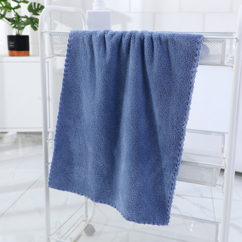 Picture of Coral Fleece Towel Plain Wash Face Towel Soft Absorbent Gift Household Not Easy to Send