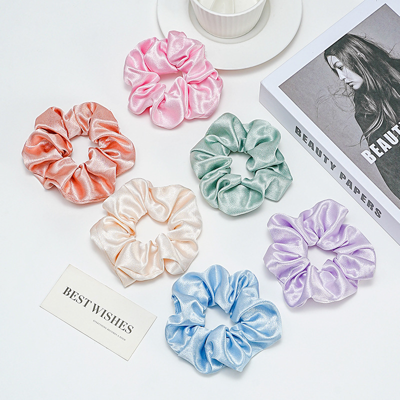 Internet Celebrant Same Style Super Wide and Extra-large Headwear Hair Ring Soft and Silky Satin Head Ring Women's New Retro High-end Hair Accessories