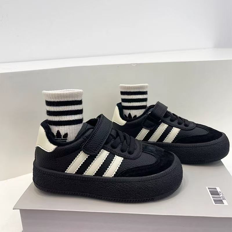 Boys and Girls' Moral Training 2025 Autumn/Winter Spring/Autumn New Girls' Soft-Soled Boys' Sports Shoes, Hot Fleece-Lined Shoes