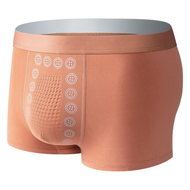 Men's Underwear Graphene Antibacterial Crotch Comfortable Breathable Fabric Mid-Waist Boxer Briefs Men's Wholesale Breathable Antibacterial