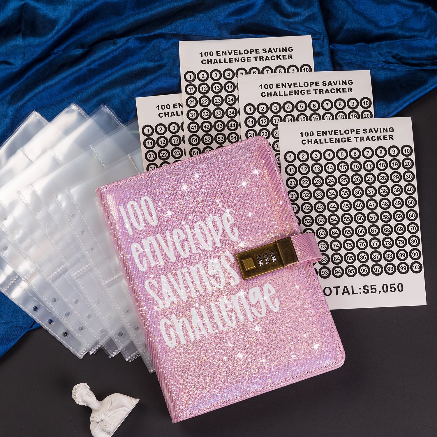 Picture of 100EnvelopeChallenge magic color macaron loose-leaf couple envelope challenge saving money book