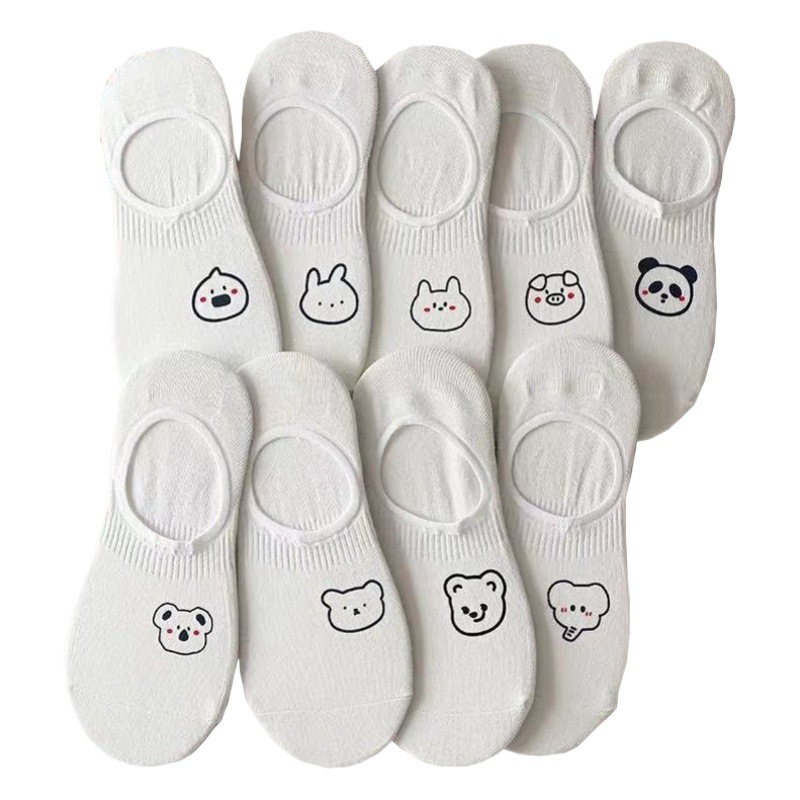 Socks Women's Boat socks summer thin invisible socks breathable non-slip with cotton socks women's white tide socks wholesale