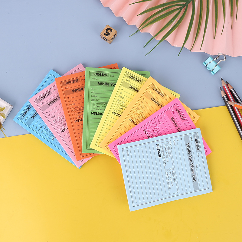 Cross-Border Fluorescent Paper 9-Colorful Out-Of-Door Message Sticky Notes Ins Style High-Viscosity Label Stickers Ready-Made Colorful Note Paper