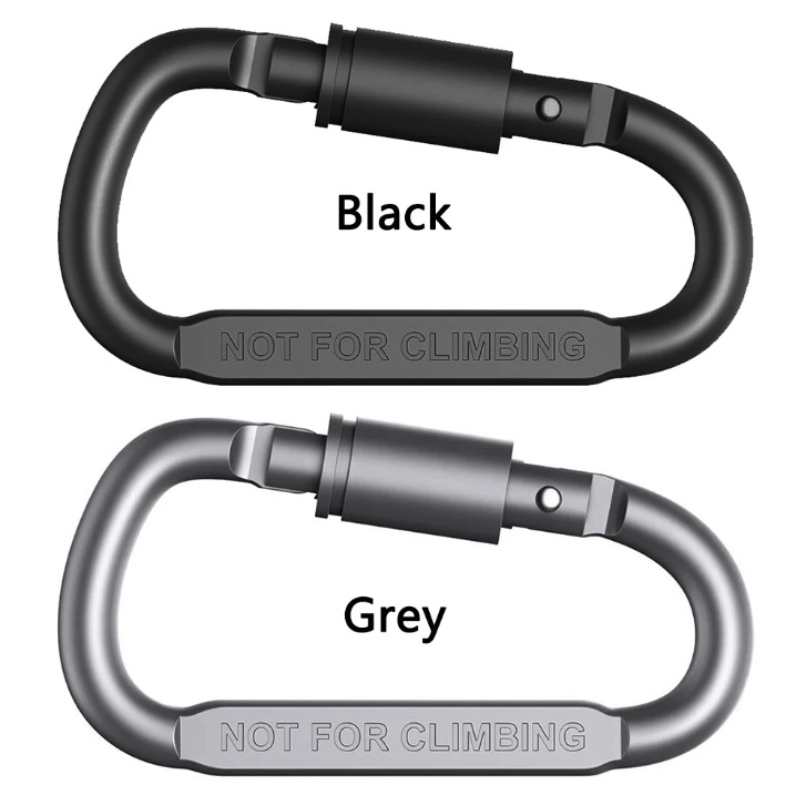 Picture of high quality bold 8CM with lock D type mountaineering buckle quick hanging nut buckle hanging buckle aluminum alloy backpack buckle