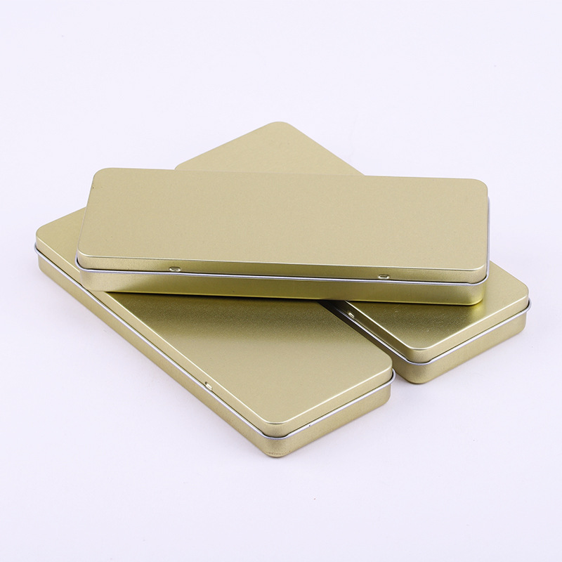 Picture of Rectangular Tinplate Box Pencil Eraser Storage Stationery Box Pen Conjoined Flip Cover Custom Tin Box