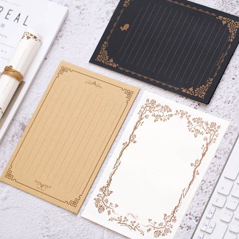 Picture of Japanese Grocery Black Envelope Letter Paper Kraft Minimalist Unprinted Artistic Postcard Love Letter Document Storage Bag Wholesale