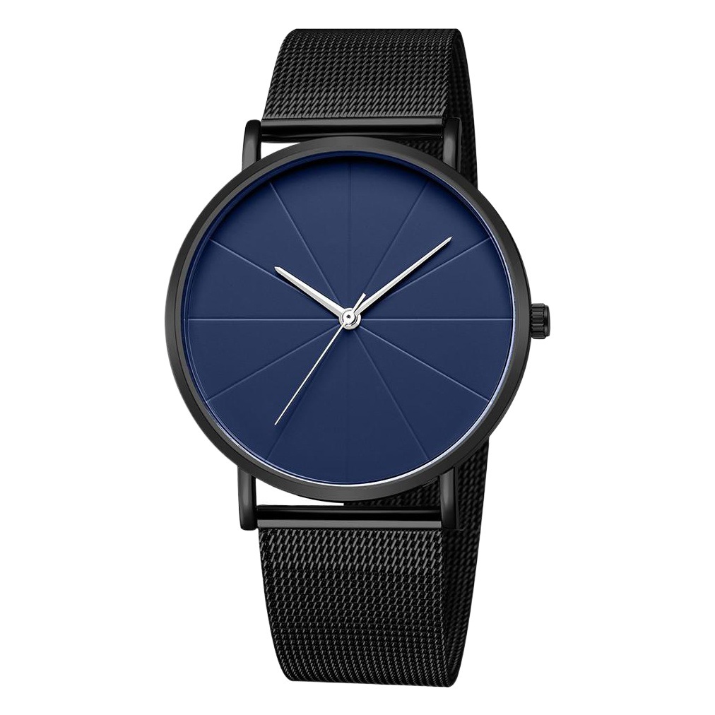 Spot supply fashion pure black mesh band watch men's watch Europe and the United States simple ladies couple watch quartz watch wholesale
