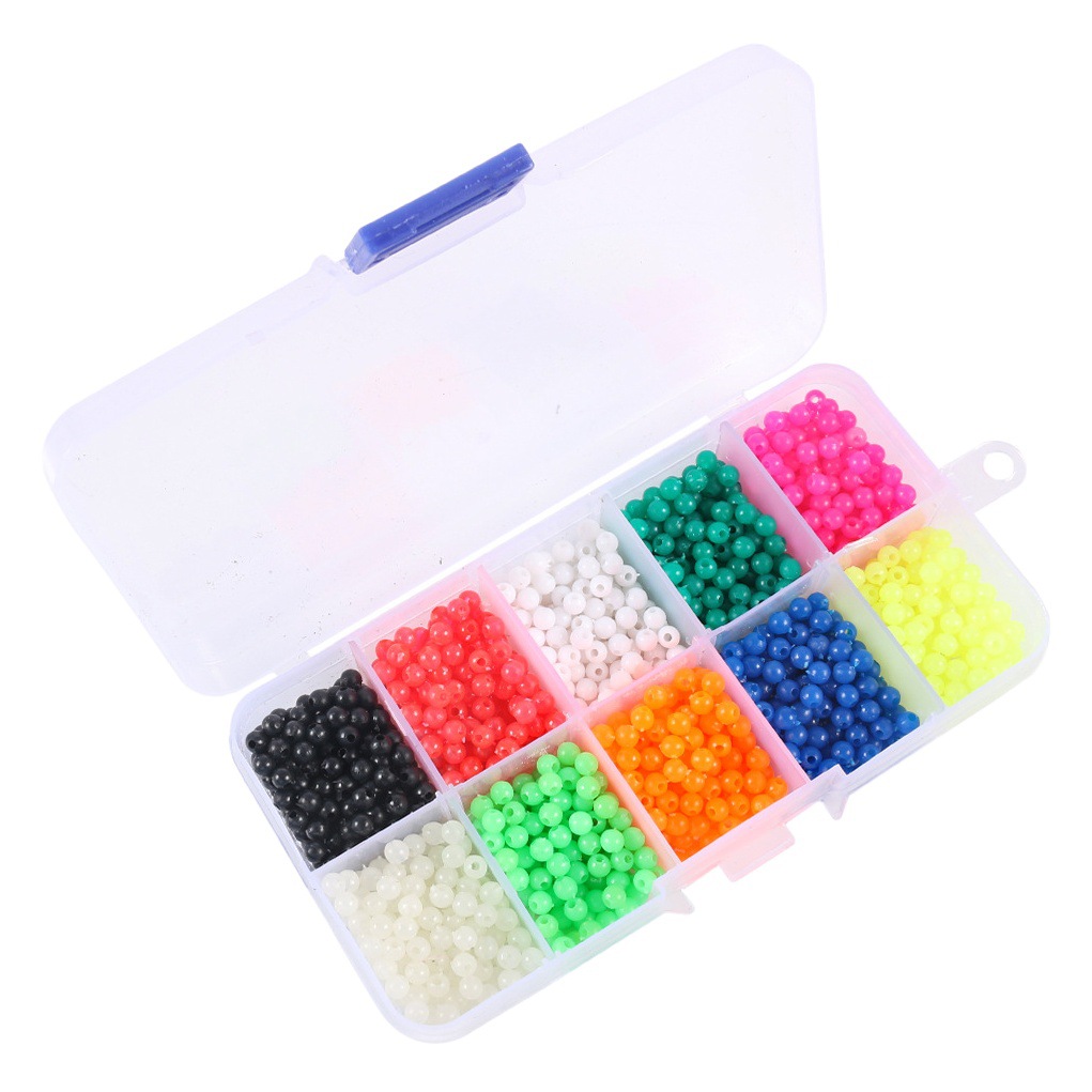 Cross-border 4mm5mm6mm color bead set Luya small accessories luminous bead fishing gear a generation of hair