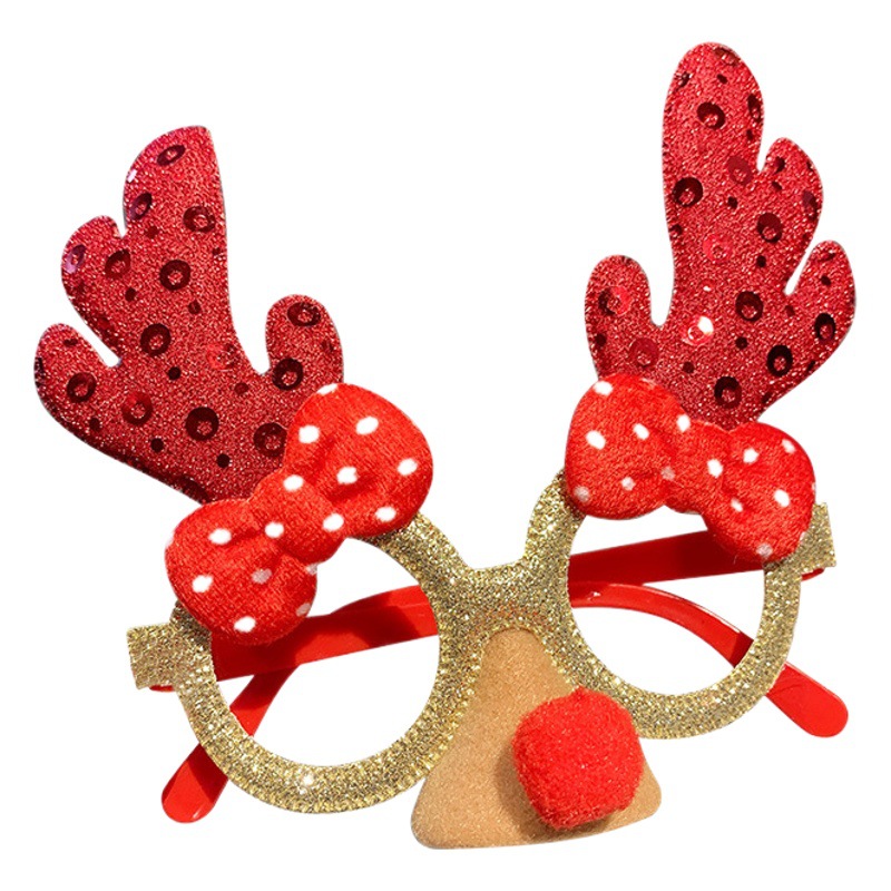 Christmas Glasses Frame Female Elk Funny Gift Frame Wholesale Christmas Student Dress Up Gift Party Decorative Mirror