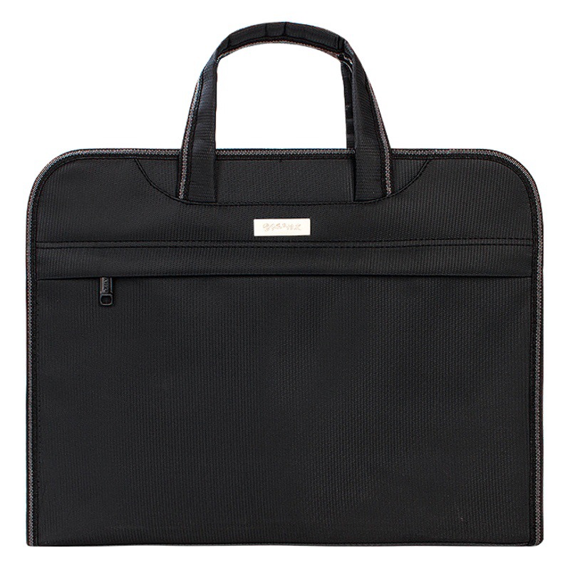 Portable file bag business high-end canvas file bag large capacity waterproof Office conference briefcase printing