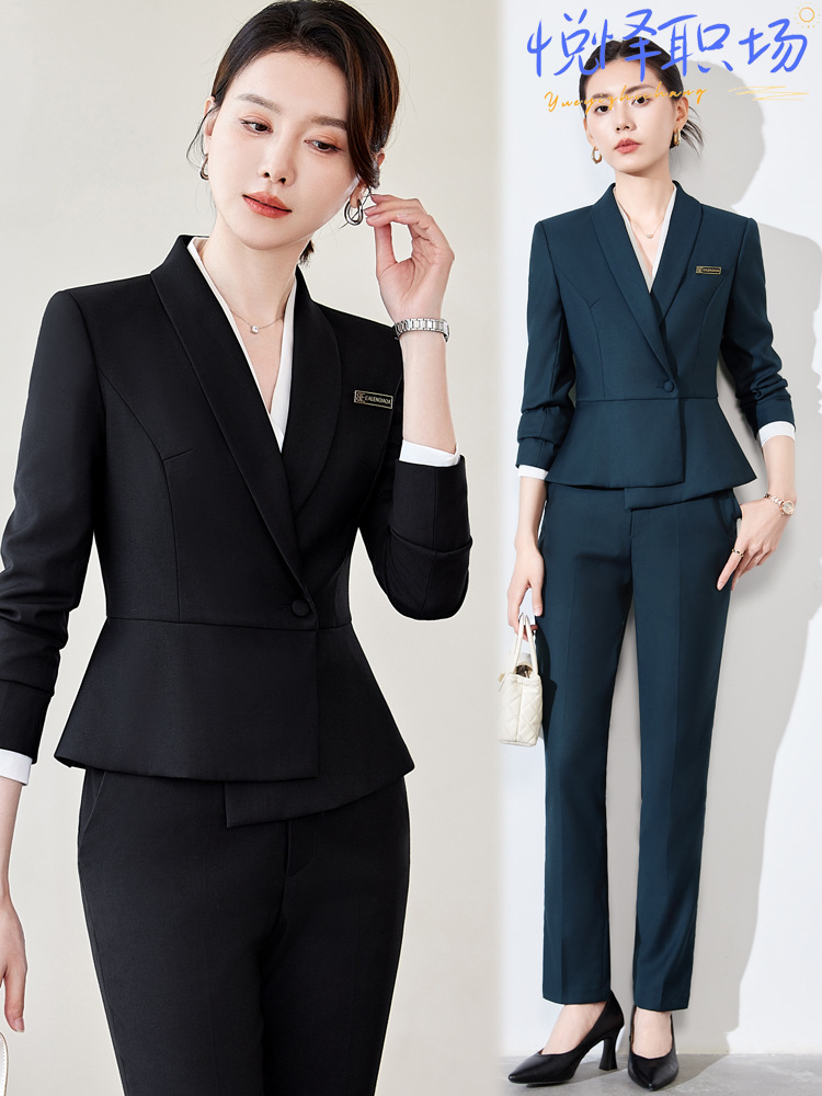 Overalls Women's Professional Elegant Suit suit Spring and Autumn Three-piece Set Small Executive Jewelry Store High-end Dress