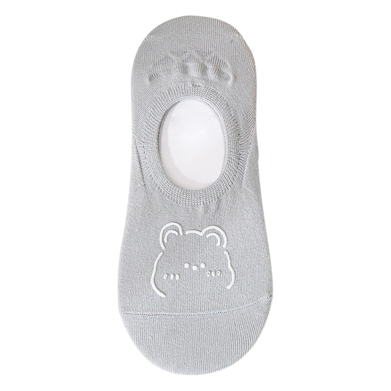 Women's Boat Socks Don't Fall Down Summer Thin Cute Japanese Style Ins Bear Socks Women's Shallow Mouth Invisible Socks Women's Short Socks