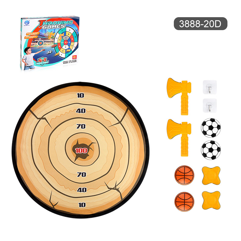 Picture of Children's Indoor and Outdoor Leisure Sports Toys Competitive Hanging Disc Throwing Sticky Ball Round Target Interactive Throwing Board