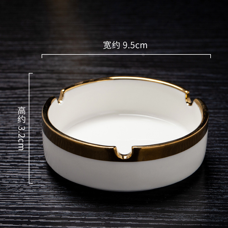 Picture of Ceramic Ashtray for Home Use, Cute, High-End, Light Luxury, Simple, Hotel Business Style, Simple Ashtray, Creative Ashtray