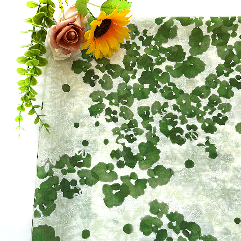 Gradually falling duckweed, Tencel jacquard fabric, new Chinese style Hanfu cheongsam dress fabric, handmade DIY fabric