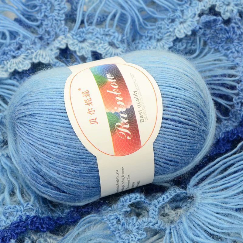 Segment dyed color line gradient long wool handmade diy crochet shawl line pure wool line color wool