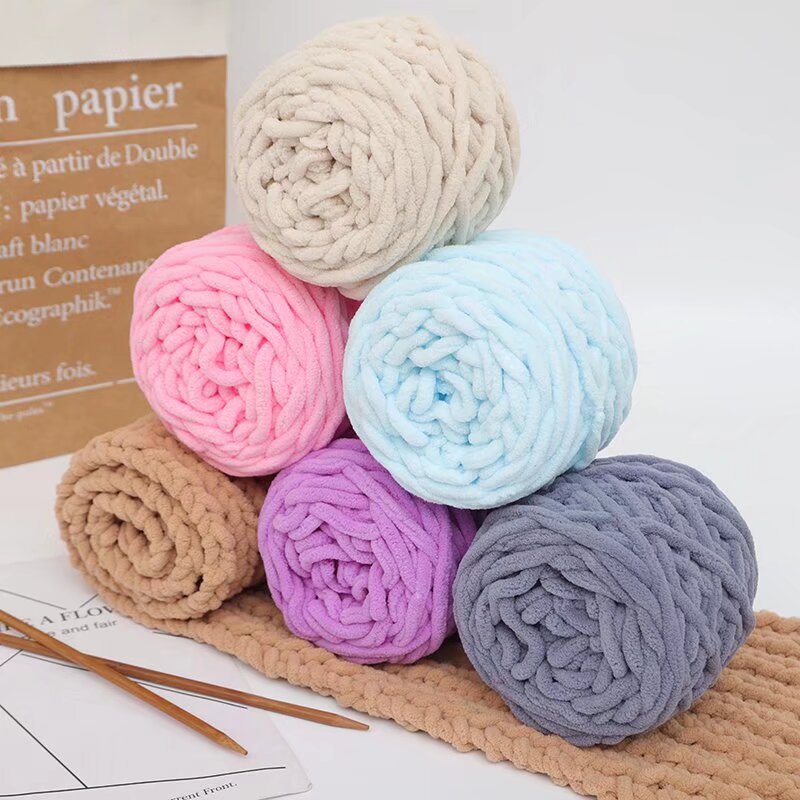Picture of Ice Strip Yarn Single Strand Ice Strip Yarn Crochet Shoe Yarn Small Ice Strip Handmade Carpet Yarn Thick Yarn Scarf Yarn Ball